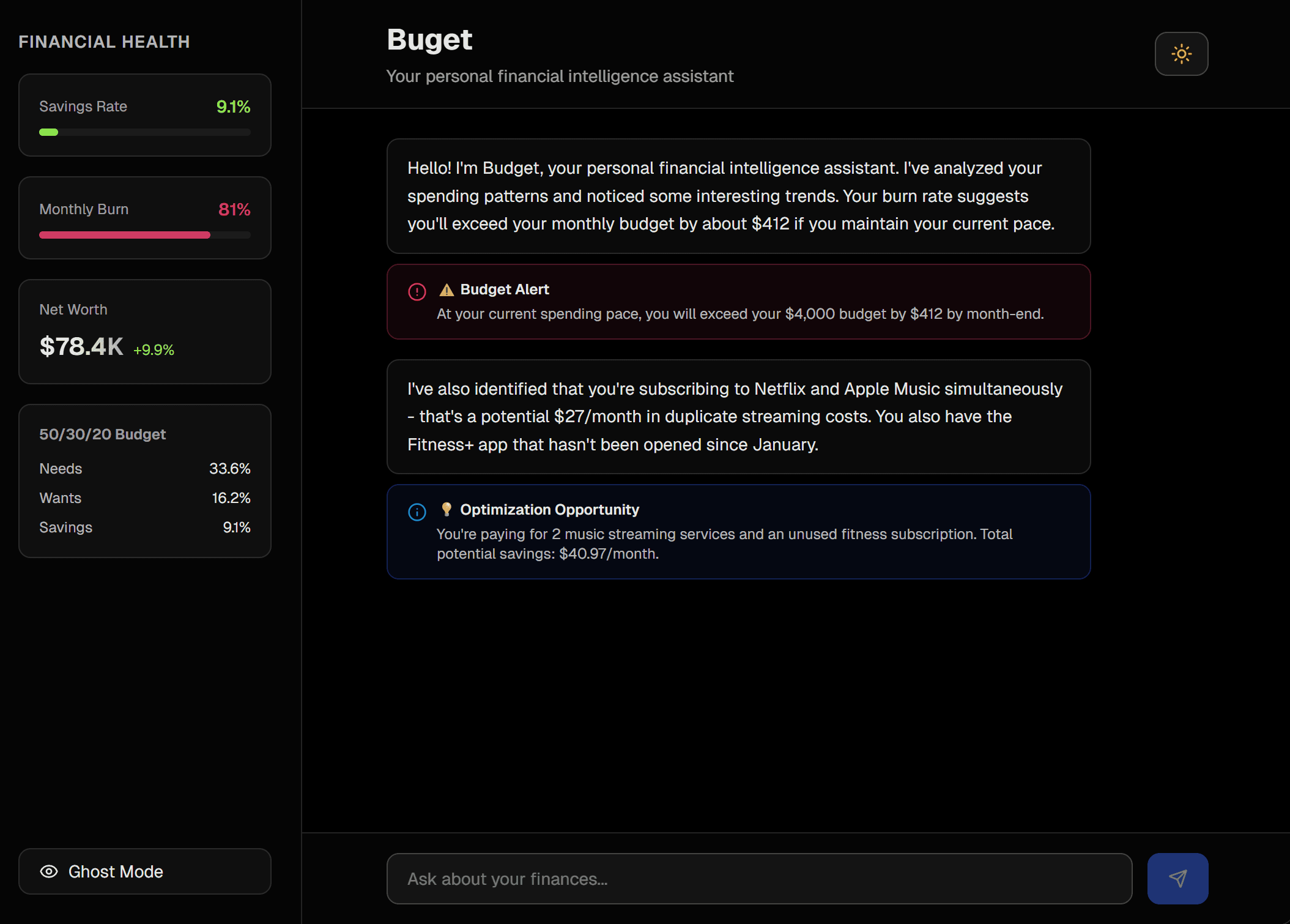 Asmeninis AI asistentas tavo biudžetui